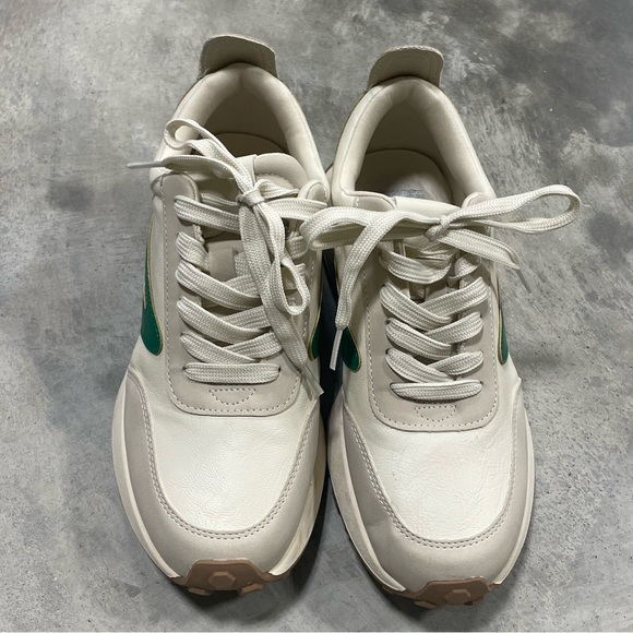 DV by Dolce Vita Braiden womens off white cream green sneakers athletic shoes - Picture 2 of 8